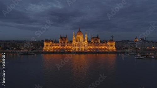 The Hungarian Parliament with the river Danube, Budapest