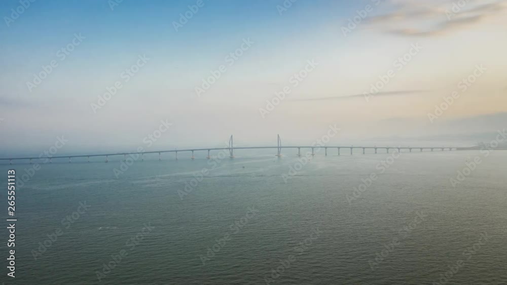 sunset time macau famous hong kong traffic bridge bay aerial panorama 4k timelapse china sunset time macau famous hong kong traffic bridge bay aerial panorama 4k timelapse china