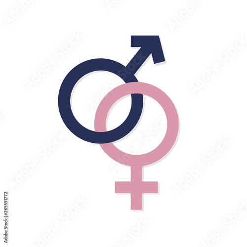 male and female symbols. gender identity.