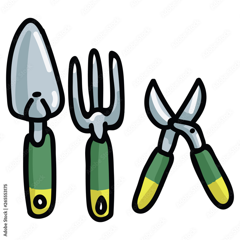 Gardening tools sketch hi-res stock photography and images - Alamy