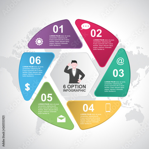 Business Steps Modern Shutter Cycle Chart Infographic Template