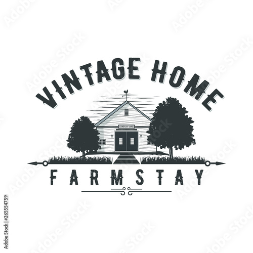 vintage home logo design