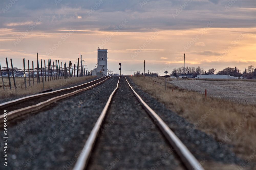 Train Tracks Sunset