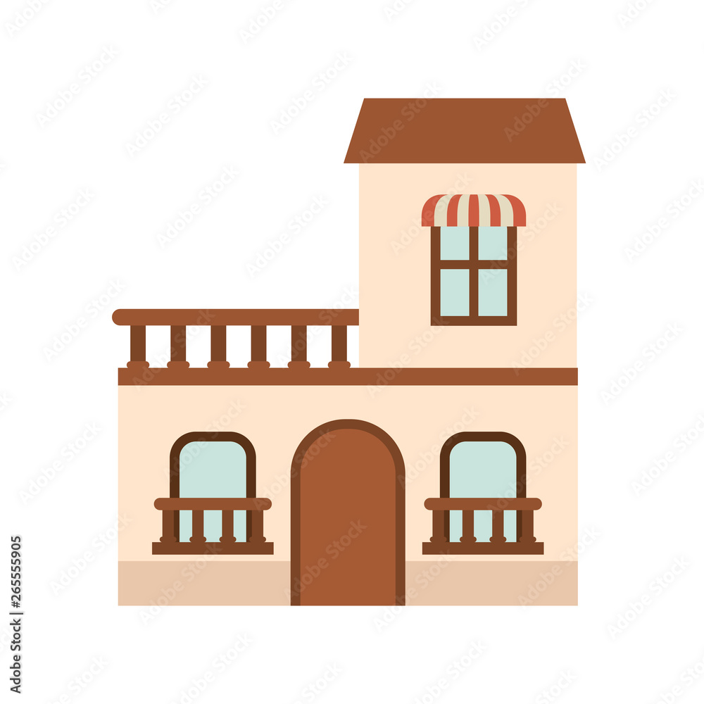 Obraz premium house with front view isolated icon