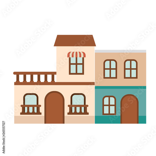 neighborhood houses isolated icon