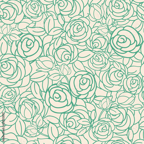 Vector yellow green floral seamless pattern background. Perfect for wallpaper, scrapbooking, invitations, or fabric application.