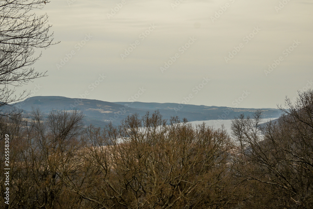 Canandaigua lake from atop a hill
