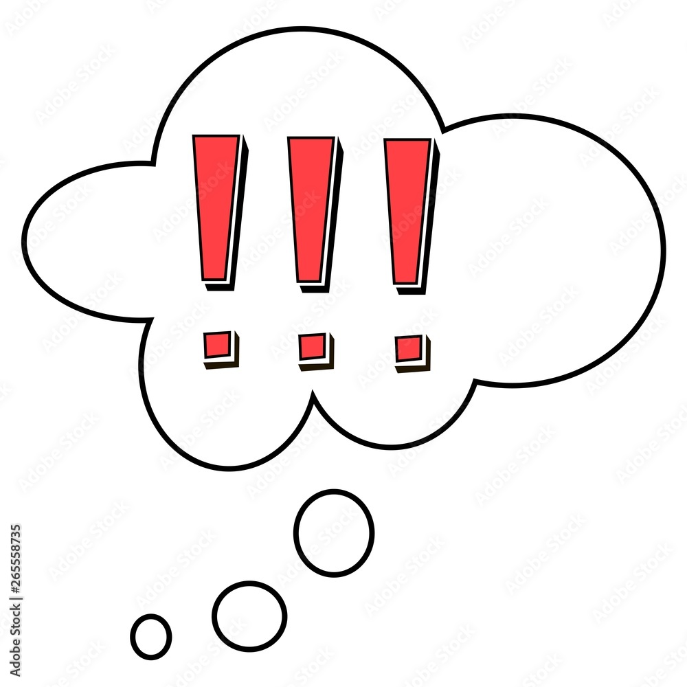 Exclamation mark. Exclamation mark. Hazard warning symbol. Flat design