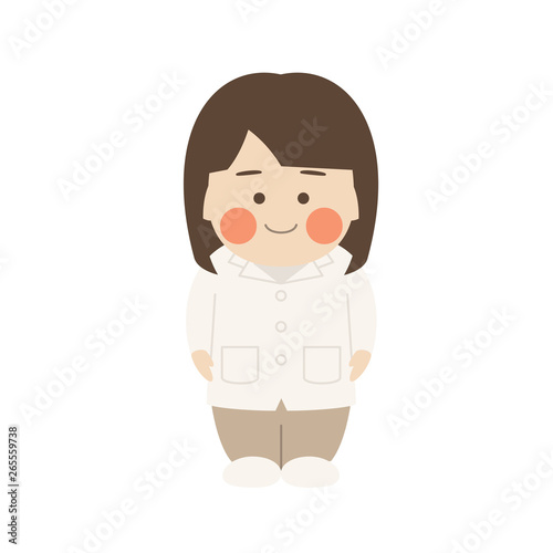 女性キャラクター白衣