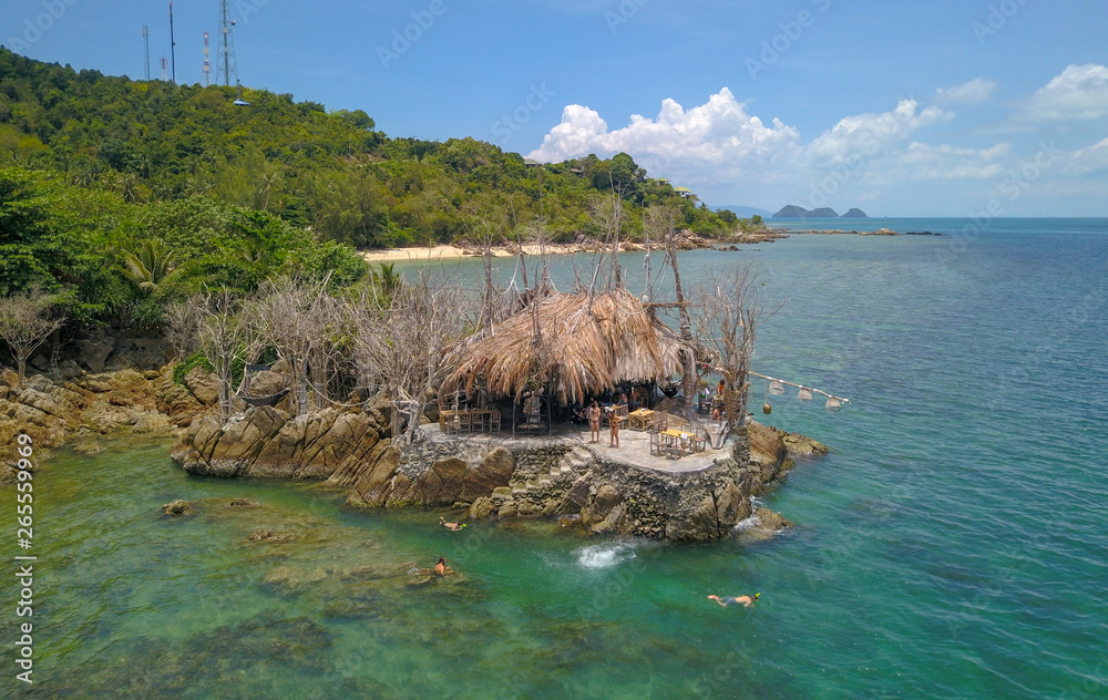 koh Raham and Haad Son area of Secret beach, nature of koh Phangan island,Thailand. foto de