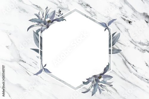 Floral blank badge