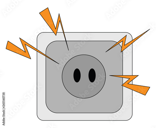 Electric plug illustration vector on white background