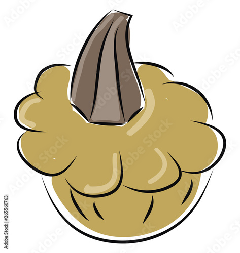 Pumpkin on top illustration vector on white background