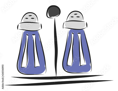 Salt and peper illustration vector on white background