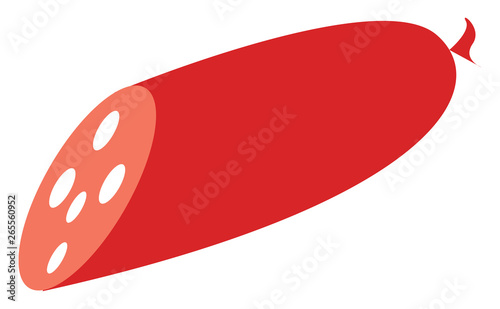 Sausage illustration vector on white background