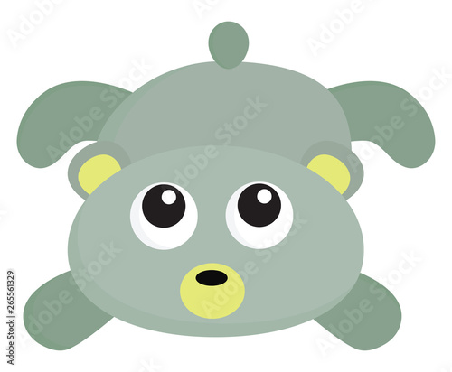 A cute little blue bear vector or color illustration