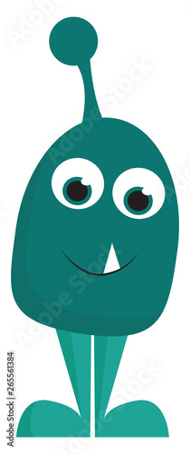 single horn monster vector or color illustration