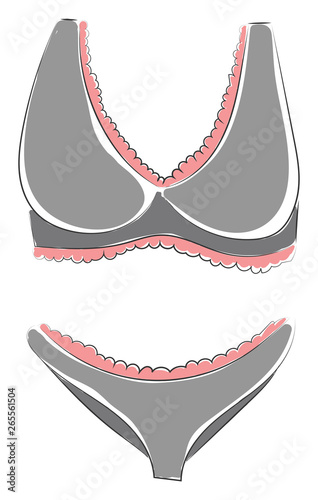 A comfy bra and coward vector or color illustration