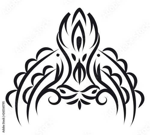 Decor silhouette vector or color illustration