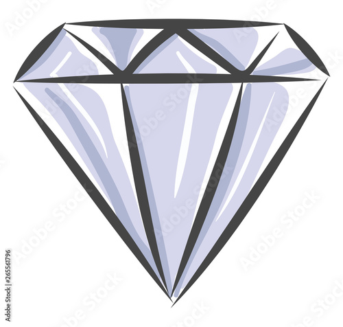 Sharp diamond vector or color illustration
