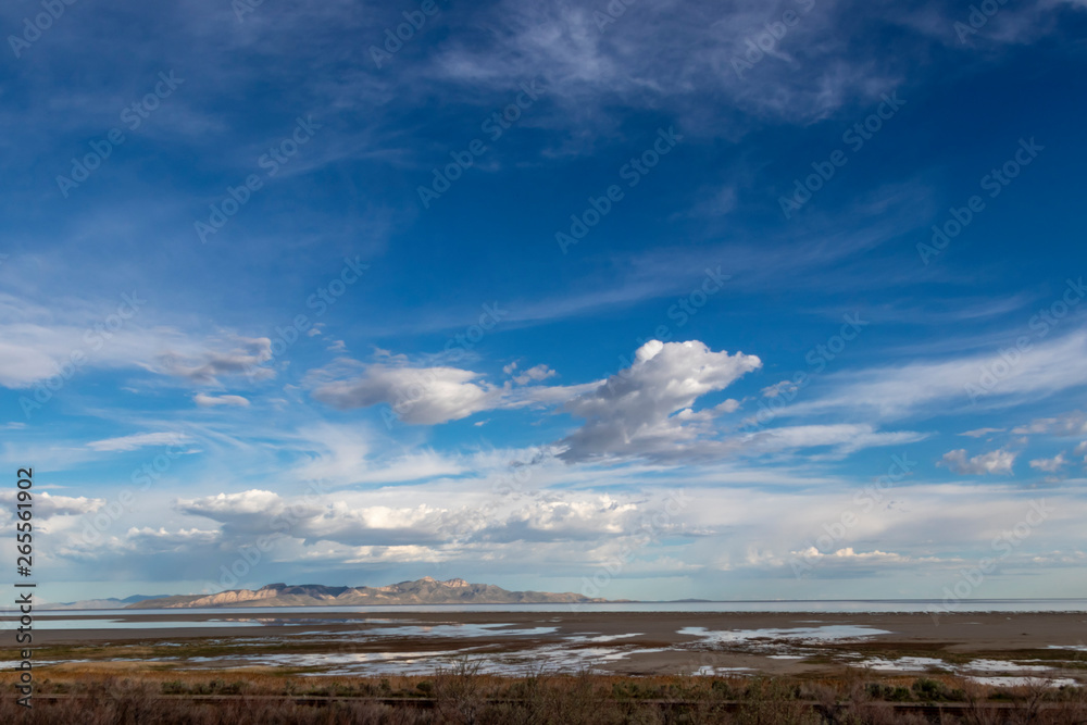 The south shore of the Great Salt Lake