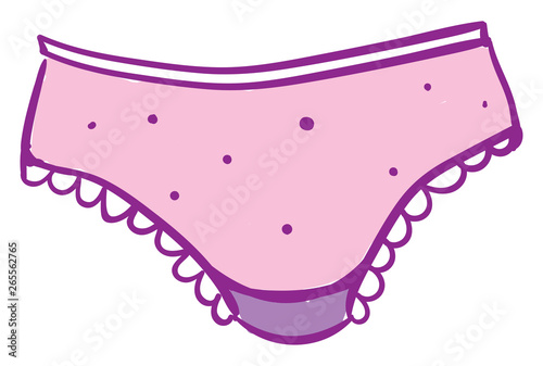 A pink underpants vector or color illustration