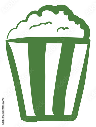 A popcorn icon vector or color illustration