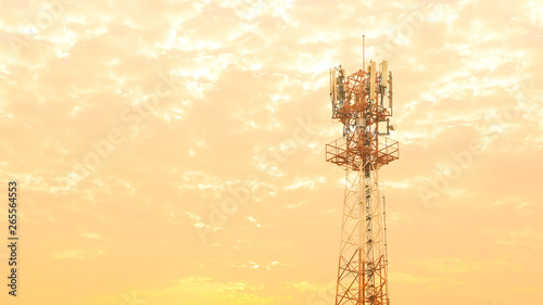 Antennas of communication equipment and receivers of communication, orange sky