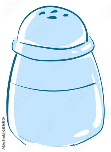 Clipart of blue-colored salt shaker vector or color illustration
