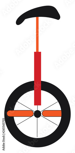 Clipart of an unicycle vector or color illustration