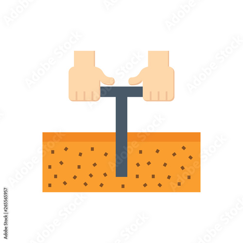 Soil sampling collecting vector icon. May called sample, sampler. Include hand auger equipment tool for method to core, drill, test, analysis, assessment in geotechnical engineering and construction.