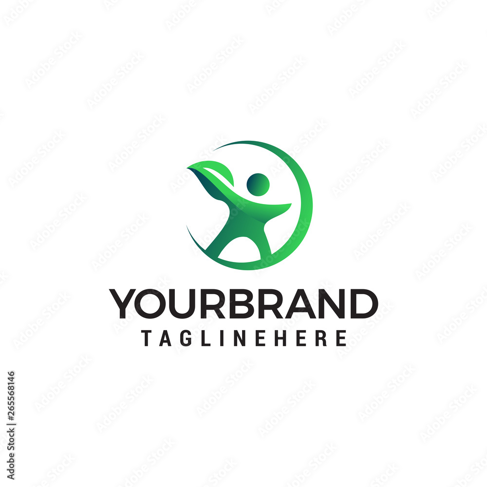 body and care logo people figure on leaves design concept template vector body and care logo people figure on leaves design concept template vector