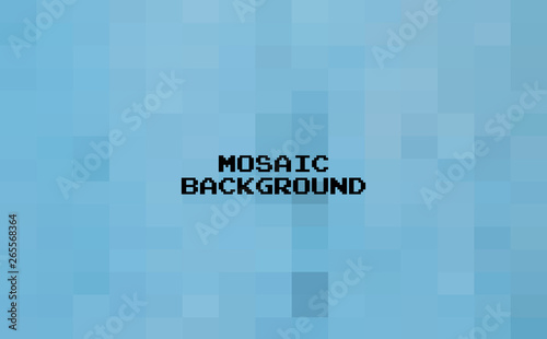 Abstract Blue geometric Background, Creative Design Templates. Pixel art Grid Mosaic, 8 bit vector background.