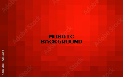 Abstract Red geometric Background, Creative Design Templates. Pixel art Grid Mosaic, 8 bit vector background.