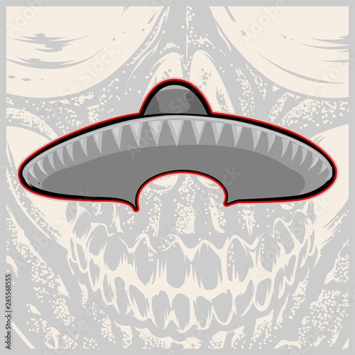 Sombrero - Mexican hat and mustache - vector illustration photo