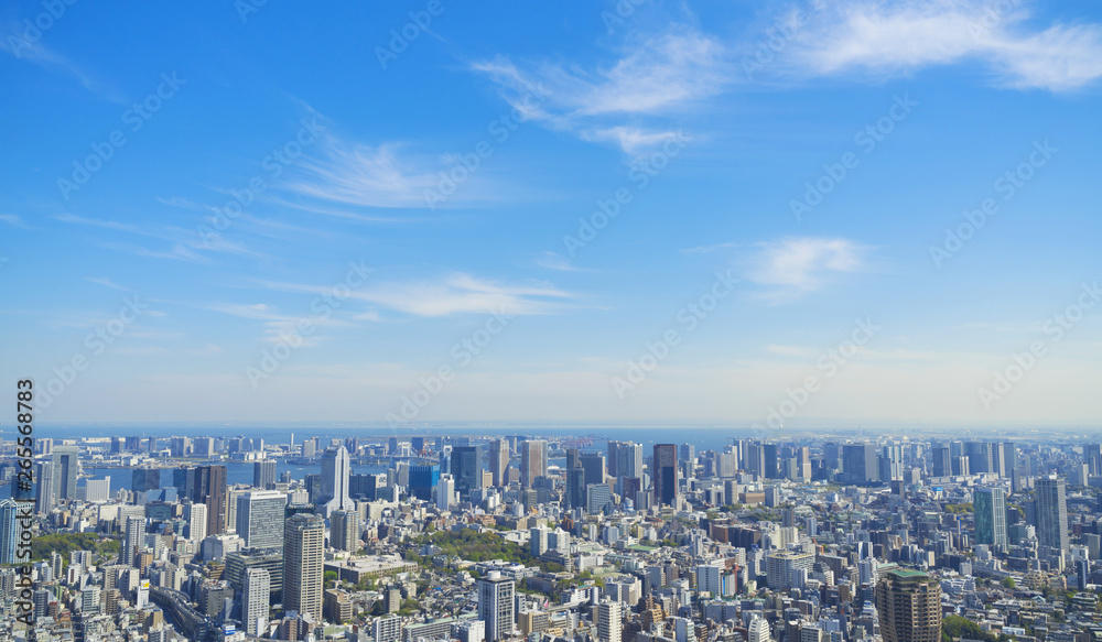 東京風景　2019　春　高輪ゲートウェイ駅方面　ワイド