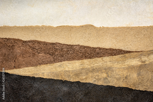 abstract landscape - set of textured paper sheets