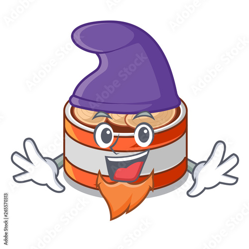 Elf canned tuna isolated with in mascot