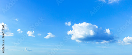 World Environmental Day concept: sky with blue sky and white clouds