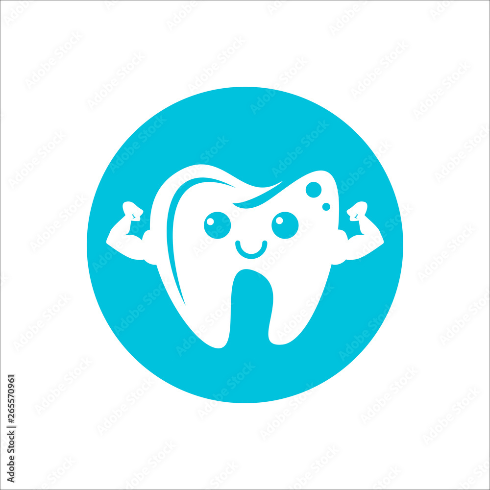 strong tooth vector mascot strong tooth vector mascot