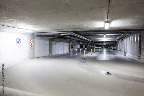 an underground garage