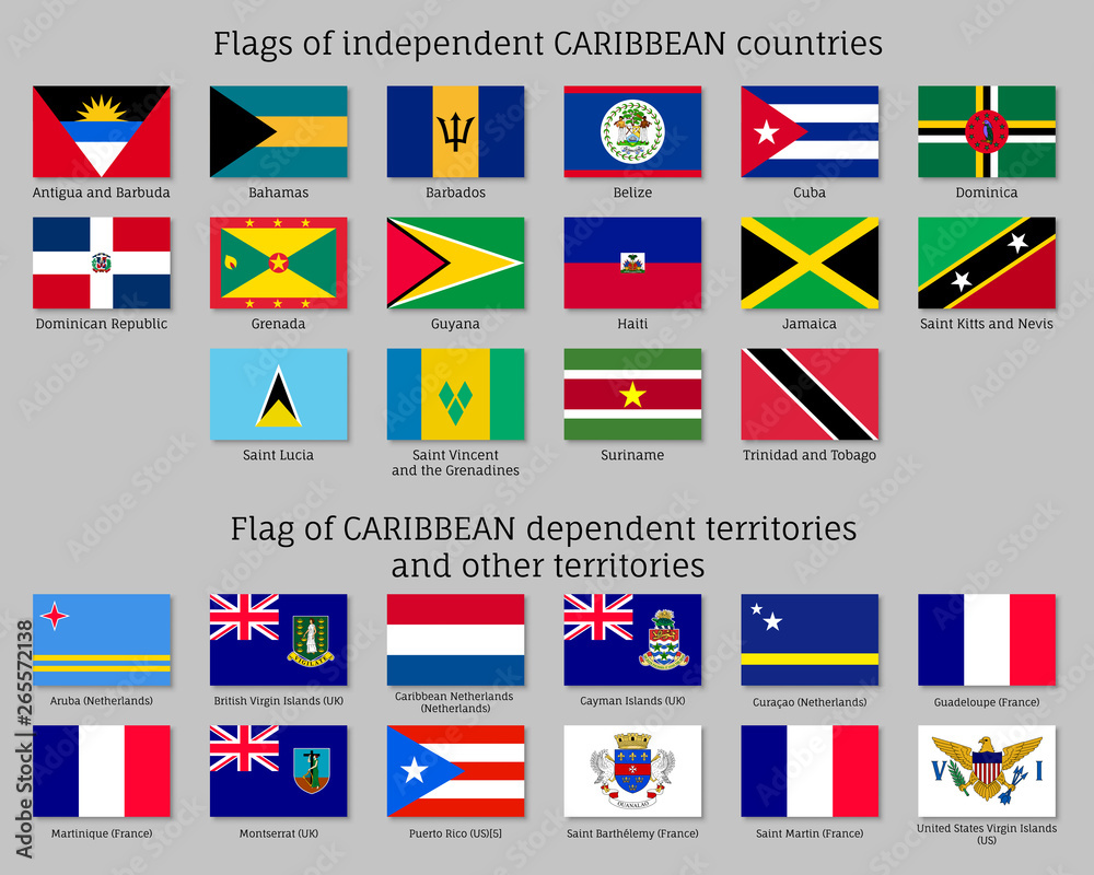 flags-of-independent-caribbean-countries-and-dependent-territories