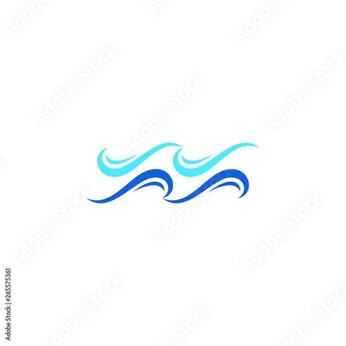 Water Wave Icon Logo Design Template for green technology business plumbing wind company with modern high end look © Light Studio