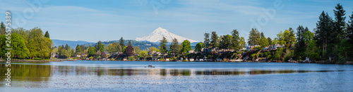 Blue Lake and Mt. Hood panorama Oregon. © RG