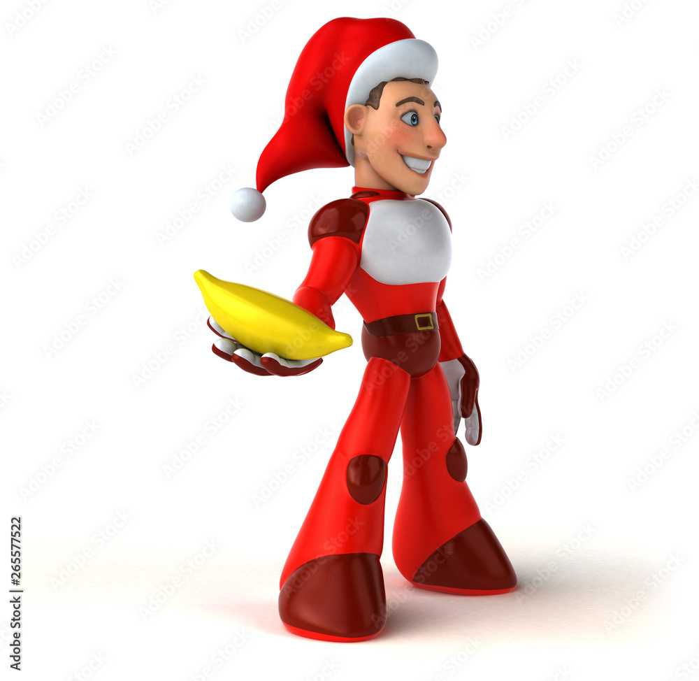 Fun Super Santa Claus - 3D Illustration Fun Super Santa Claus - 3D Illustration