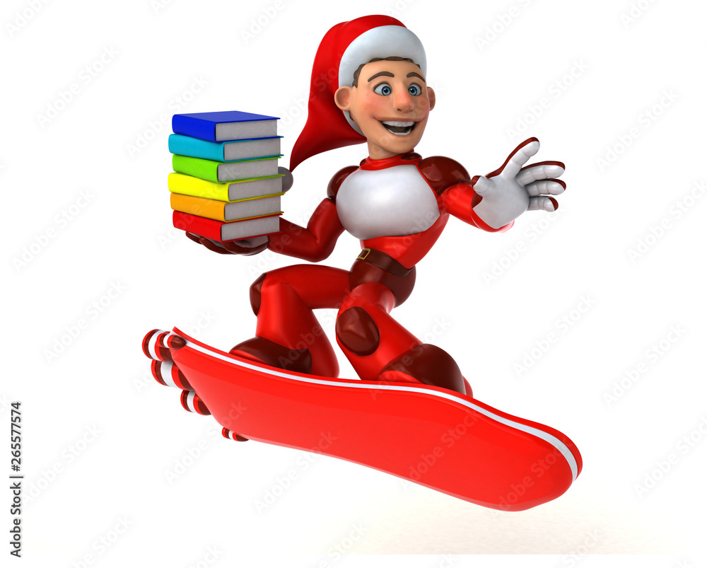 Fun Super Santa Claus - 3D Illustration Fun Super Santa Claus - 3D Illustration