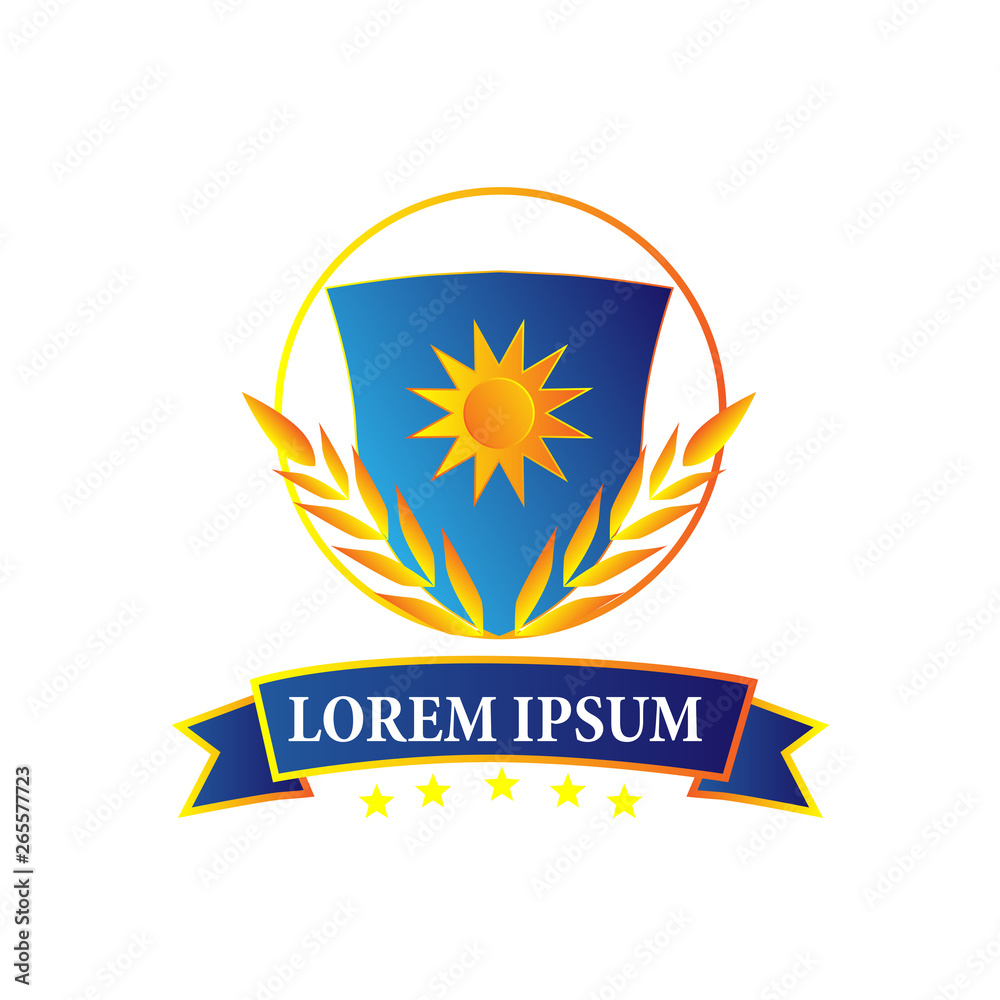 sun logo icon for good farming company sun logo icon for good farming company