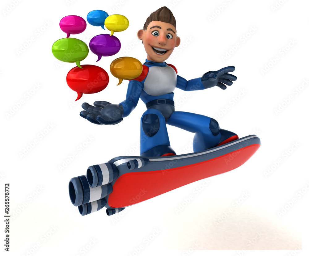 Super modern superhero - 3D Illustration Super modern superhero - 3D Illustration