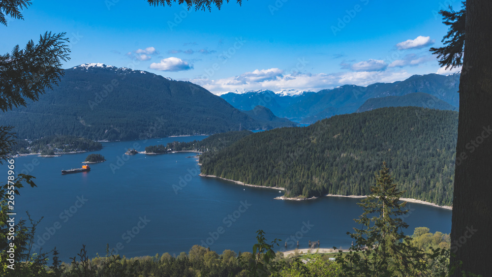 Burrard Inlet To Indian Arm Seen From Burnaby Mountain Park