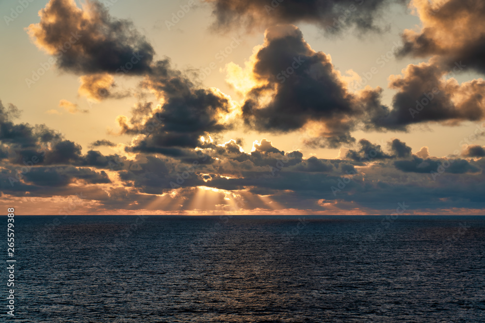 Sunrise at sea